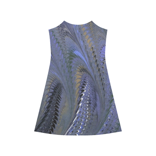 Retro Marbleized Waves Alcestis Slip Dress (Model D05)