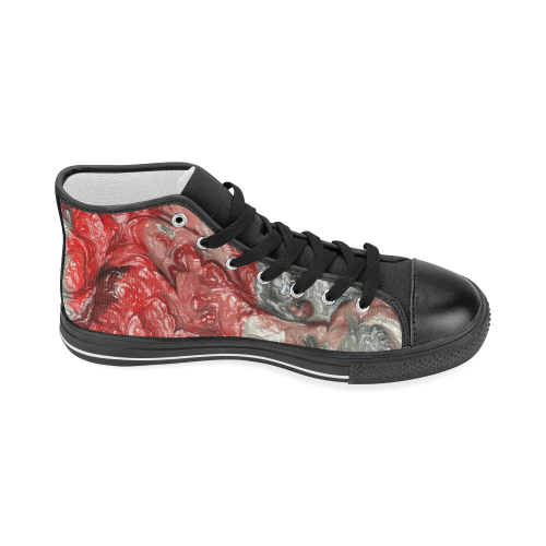 strange abstract 3 Women's Classic High Top Canvas Shoes (Model 017)