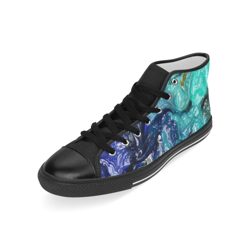 strange abstract 1 Men’s Classic High Top Canvas Shoes (Model 017)