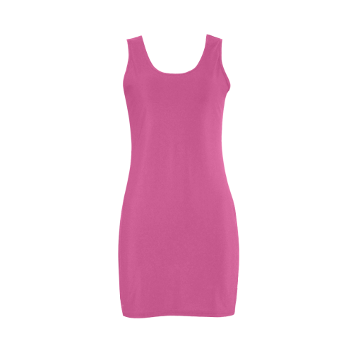 Raspberry Rose Color Accent Medea Vest Dress (Model D06)