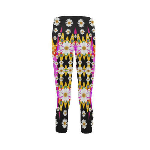 flowers above and under the peaceful sky Capri Legging (Model L02)