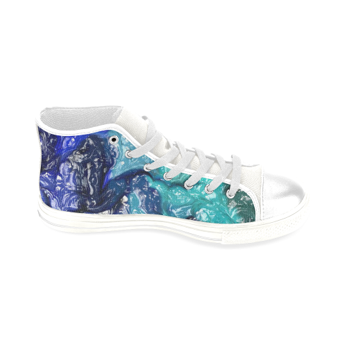 strange abstract 1 Men’s Classic High Top Canvas Shoes (Model 017)