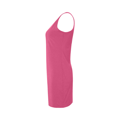 Raspberry Sorbet Color Accent Medea Vest Dress (Model D06)