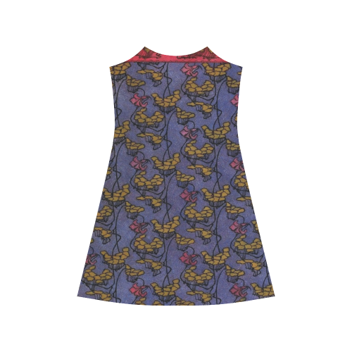 Art Nouveau Floral Alcestis Slip Dress (Model D05)
