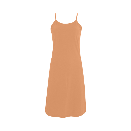 Pumpkin Color Accent Alcestis Slip Dress (Model D05)