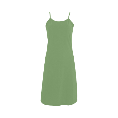 Green Tea Color Accent Alcestis Slip Dress (Model D05)