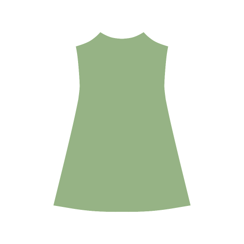 Green Tea Color Accent Alcestis Slip Dress (Model D05)