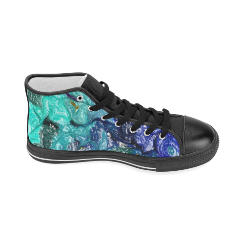 strange abstract 1 Women's Classic High Top Canvas Shoes (Model 017)