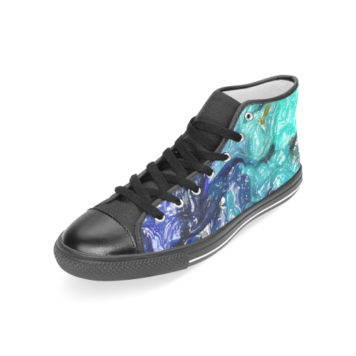 strange abstract 1 Women's Classic High Top Canvas Shoes (Model 017)