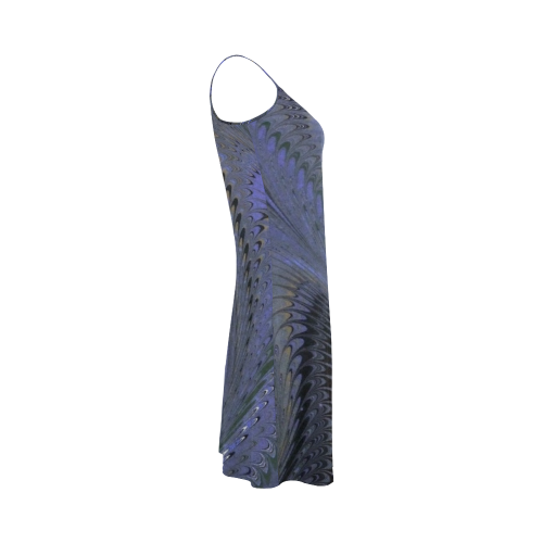 Retro Marbleized Waves Alcestis Slip Dress (Model D05)