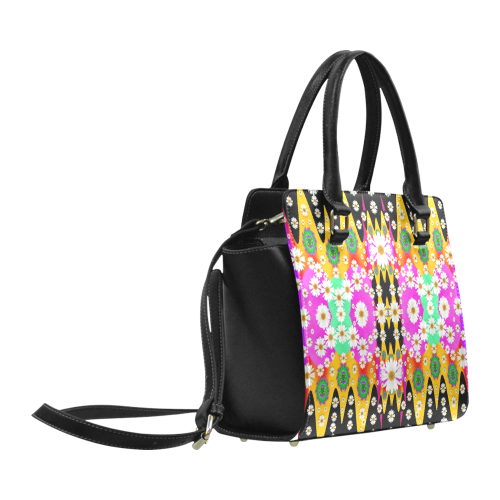 flowers above and under the peaceful sky Classic Shoulder Handbag (Model 1653)