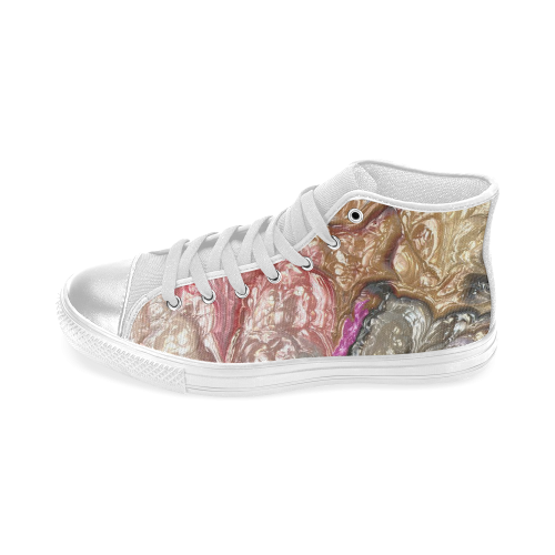 strange abstract 6 Women's Classic High Top Canvas Shoes (Model 017)