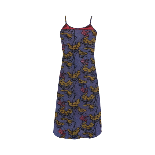 Art Nouveau Floral Alcestis Slip Dress (Model D05)