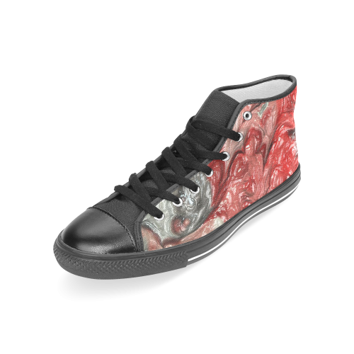 strange abstract 3 Women's Classic High Top Canvas Shoes (Model 017)