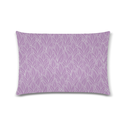 doodle leaf pattern purple lilac white