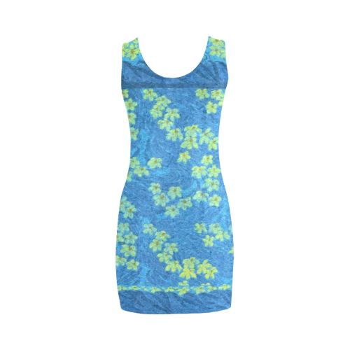 Vintage Floral Blue Medea Vest Dress (Model D06)