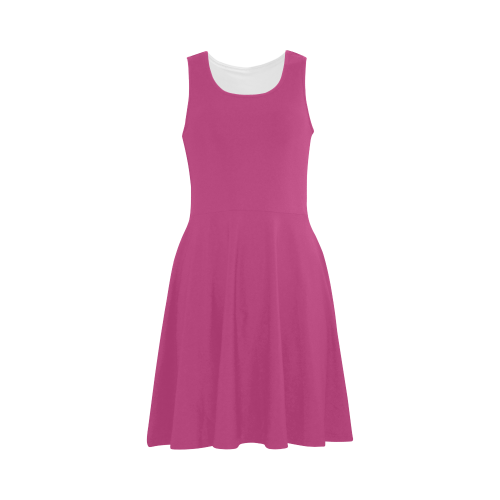 Raspberry Rose Color Accent Atalanta Sundress (Model D04)