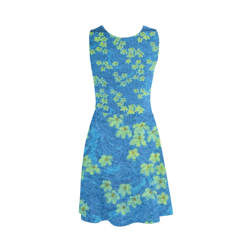 Vintage Floral Blue Atalanta Sundress (Model D04)