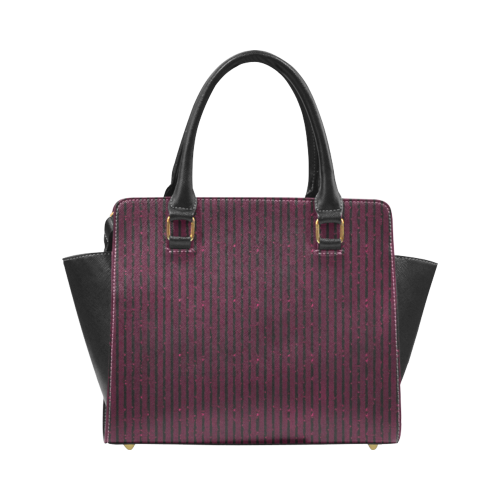 Anemone Glitter Stripe Rivet Shoulder Handbag (Model 1645)