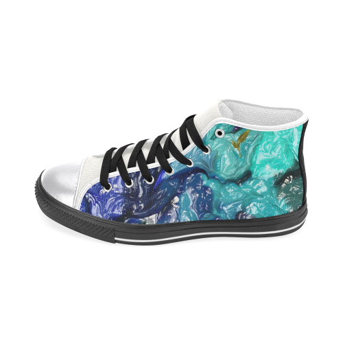 strange abstract 1 Women's Classic High Top Canvas Shoes (Model 017)