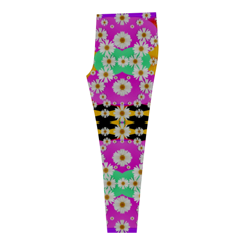 flowers above and under the peaceful sky Cassandra Women's Leggings (Model L01)