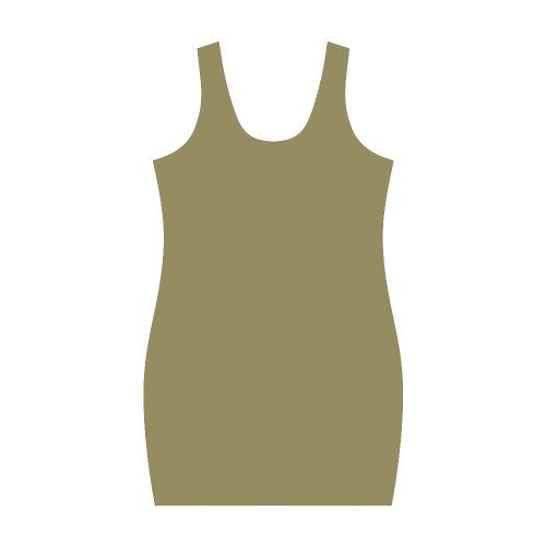 Green Moss Color Accent Medea Vest Dress (Model D06)