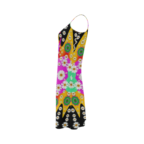 flowers above and under the peaceful sky Alcestis Slip Dress (Model D05)