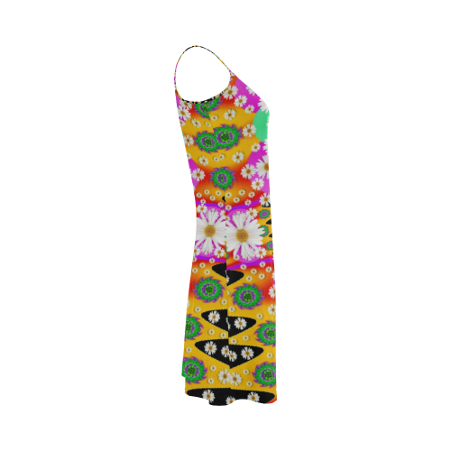 flowers above and under the peaceful sky Alcestis Slip Dress (Model D05)