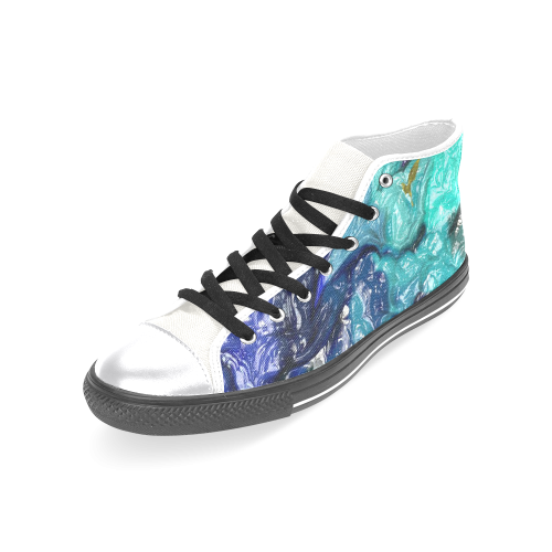 strange abstract 1 Women's Classic High Top Canvas Shoes (Model 017)