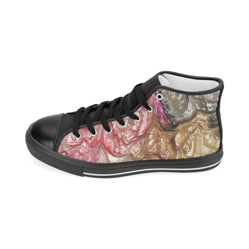 strange abstract 6 Women's Classic High Top Canvas Shoes (Model 017)