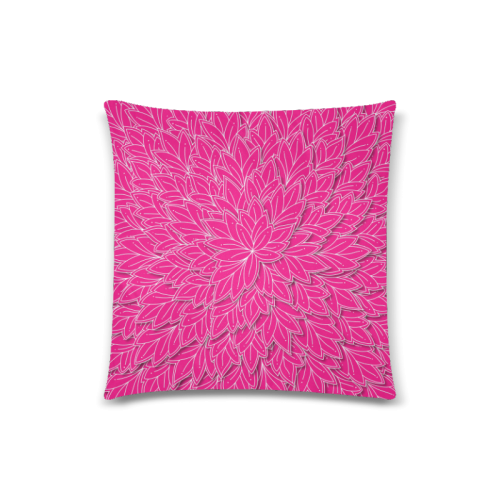 hot pink white floating leaf patttern