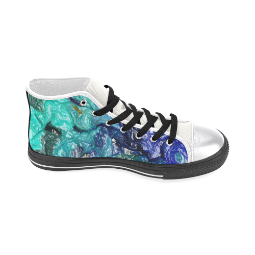strange abstract 1 Women's Classic High Top Canvas Shoes (Model 017)