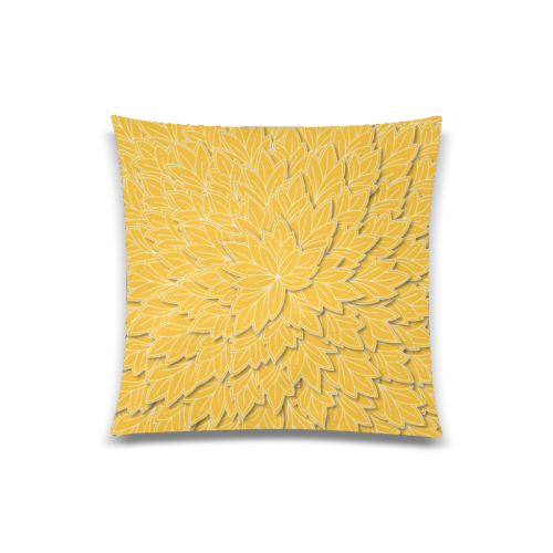 floating leaf pattern sunny yellow white