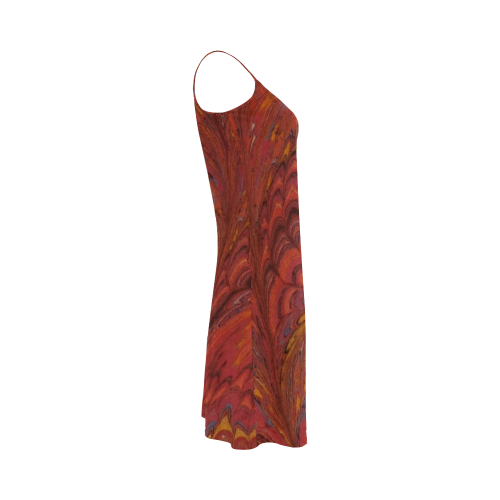 Vintage Marbleized Coral Alcestis Slip Dress (Model D05)