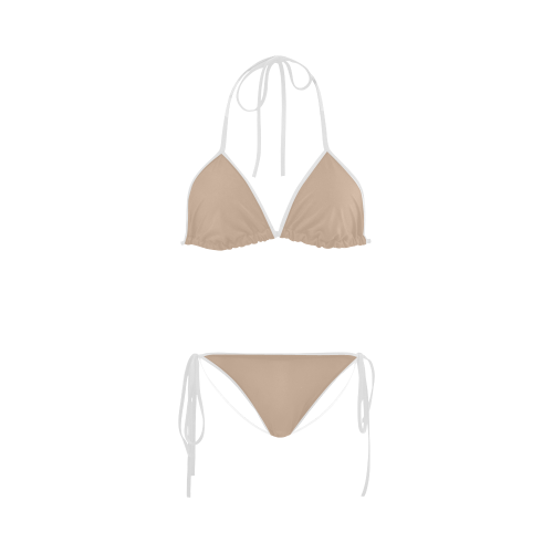 Toasted Almond Color Accent Custom Bikini Swimsuit