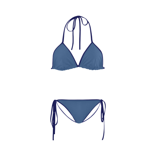 Bright Cobalt Color Accent Custom Bikini Swimsuit