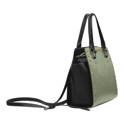 Cypress Color Accent Rivet Shoulder Handbag (Model 1645)