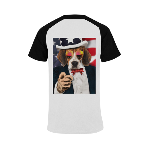 Dog Men's Raglan T-shirt (USA Size) (Model T11)