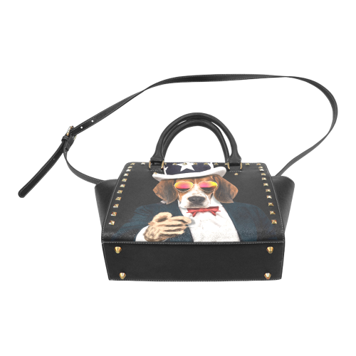 Dog Rivet Shoulder Handbag (Model 1645)