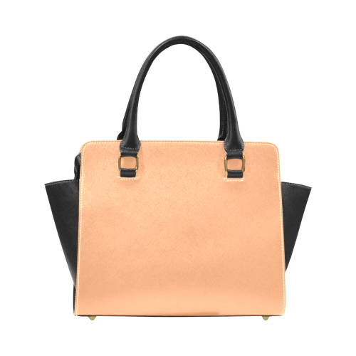 Pumpkin Color Accent Rivet Shoulder Handbag (Model 1645)
