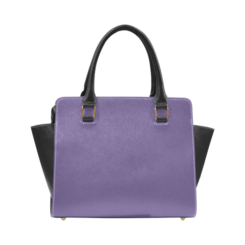 Gentian Violet Color Accent Rivet Shoulder Handbag (Model 1645)