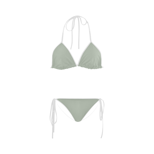 Sea Foam Color Accent Custom Bikini Swimsuit