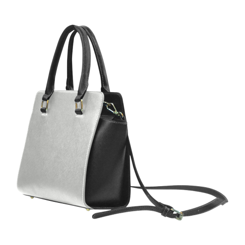 Silver Color Accent Rivet Shoulder Handbag (Model 1645)