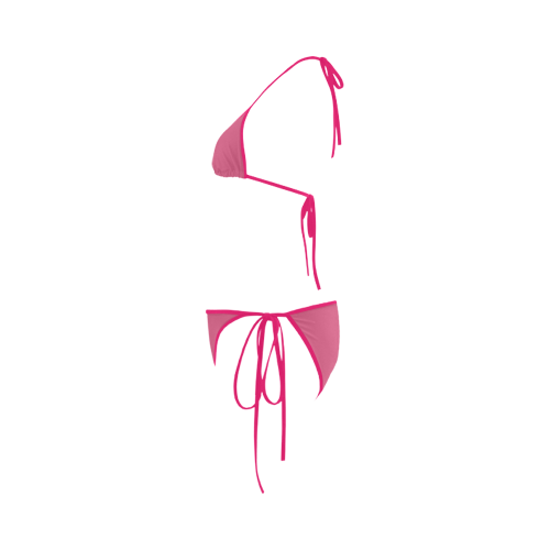 Pink Flambé Color Accent Custom Bikini Swimsuit
