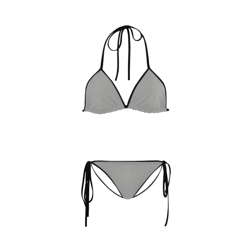 Silver Color Accent Custom Bikini Swimsuit