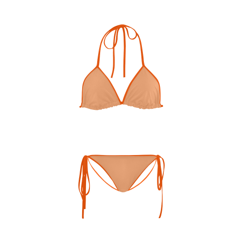 Pumpkin Color Accent Custom Bikini Swimsuit