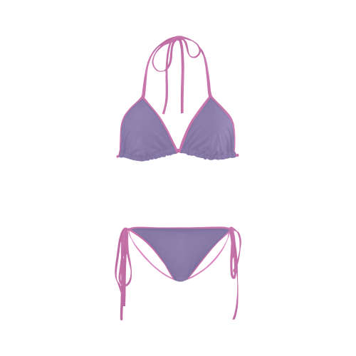 Paisley Purple Color Accent Custom Bikini Swimsuit