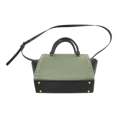 Cypress Color Accent Rivet Shoulder Handbag (Model 1645)