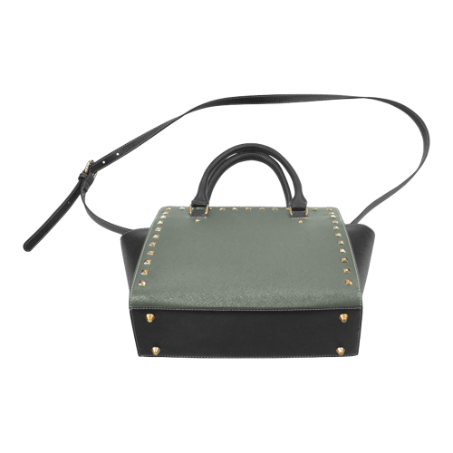 Duffel Bag Color Accent Rivet Shoulder Handbag (Model 1645)