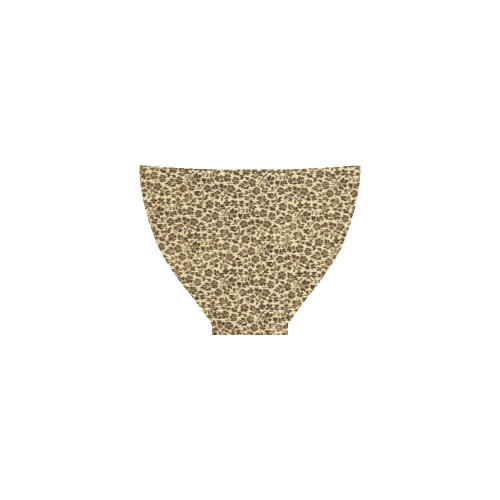 Vintage Floral Coffee Brown Custom Bikini Swimsuit